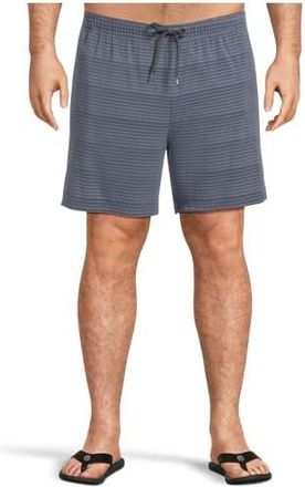 Saxx Underwear Oh Buoy 2-in-1 7 Volley Mens Swimwear Dark Ink/Deep Navy Stripe : 2XL, Polyester/Mesh/Elastane