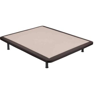 Colchones Aznar Base Tapizada Poli-piel Reforzada 5 Barras Transversales 90x182 Cm - Wengue