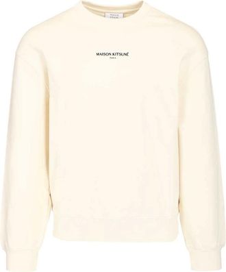 Maison Kitsun&eacute; Hoodies & sweatvesten, Heren, Beige, M, Katoen, Sweatshirts & Hoodies