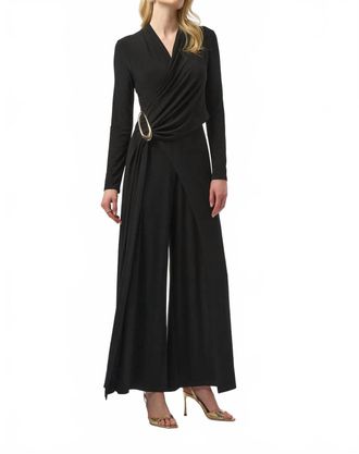 Joseph Ribkoff Long Sleeve Wide-Leg Jumpsuit In Black