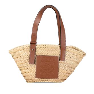 Loewe Small Raffia Basket Tote