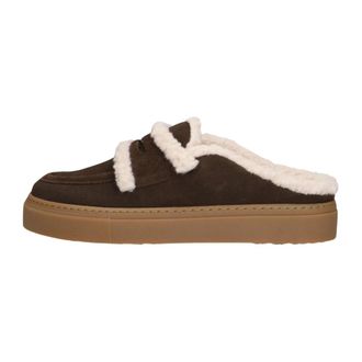 INUIKII Mule Wool - Dames - Slip ons - Bruin - 41 EU - Wol - Schoenen