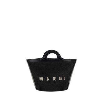 Marni Black Cotton Shoulder Womens Bag