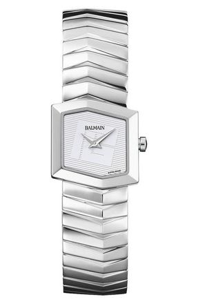 Balmain Taffetas Hexagonal Bracelet Watch, 22.5mm x 23.5mm in Stainless Steel at Nordstrom