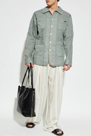 Dolce & Gabbana Shirt With A Crinkled Effect, Mens, Green