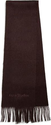 Acne Studios Vinnie Alpaca & Wool Scarf in Dark Brown Melange at Nordstrom