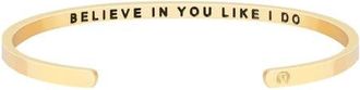 Mantra Believe In You Like I Do (within) bracelet in Yellow Gold at Nordstrom