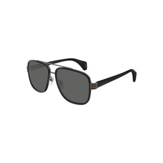 Gucci Gg 0448S Zonnebril - Heren - Zonnebrillen - Zwart - 58 MM - Accessoires