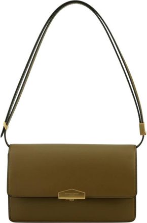 Pourchet Anjou Grand - Dames - Schoudertassen - Groen - ONE Size - Leer - Tassen