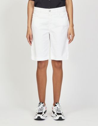 Gang Bermudas GANG 94CARLOTTA BERMUDA, Damen, Gr. 30, N-Gr, weiss (wei&szlig;), Web, Obermaterial: 97% Baumwolle, 3% Elasthan, unifarben, kniefrei, Hosen Bermuda