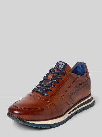 Bugatti Leder Sneaker mit Label-Detail Modell Philip in Cognac, Größe 40