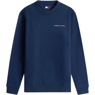 Tommy Jeans TJM Reg Linear Crew - Heren - Sweatshirts & Hoodies - Blauw - Maat: XS Katoen
