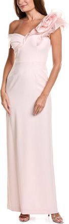 Teri Jon by Rickie Freeman Crepe Column Gown