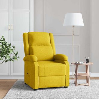 vidaXL Sill&oacute;n Reclinable De Tela Amarillo Vidaxl