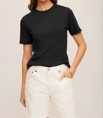 Fifteen Twenty Womens Mandy Short Sleeve Top In Black