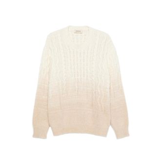 ATOMOFACTORY Cable-knit Ombr&eacute;-effect Sweater