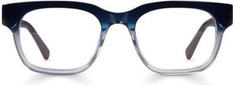 Eyebobs Numero Uno 49mm Rectangualr Readers in Midnight Blue /Cloud Crystal at Nordstrom, Size +0.00