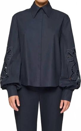Clea Lavinia Shirt In Navy