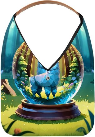 Generic Alpacas Crystal Ball Reusable Lightweight Grocery Bags - Foldable Into Compact Pouch, Washable & Sturdy, Multipurpose for Shopping and Travel