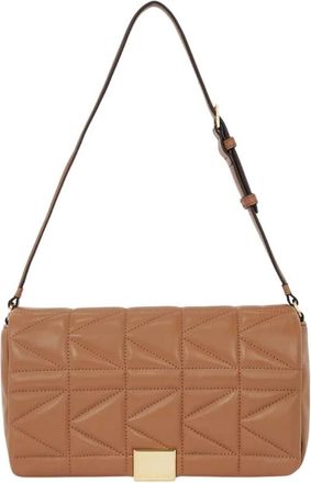 Karl Lagerfeld K/Kuilt Medium Shoulder Bag - Dames - Schoudertassen - Bruin - ONE Size - Leer - Tassen