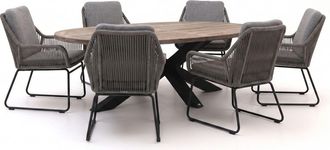 Intenso Furniture Intenso Isorella/ROUGH-Y Ellips 240cm dining tuinset 7-delig