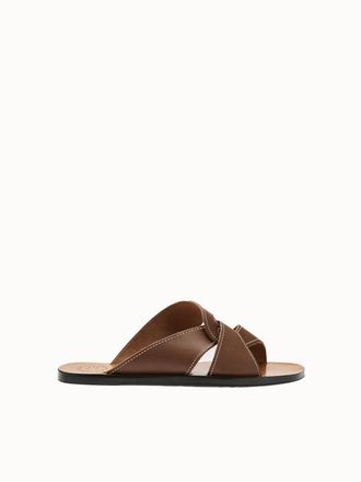 ATP Atelier Womens Allai Stitch Vacchetta Sandals In Cannella/contrast