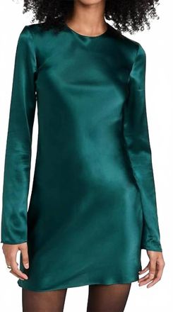 Amanda Uprichard Lissie Silk Dress In Conifer