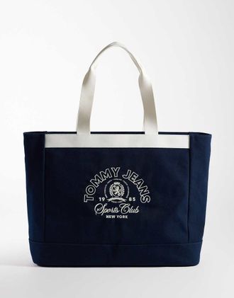 Tommy Jeans Maxi borsa sportiva stile college blu navy