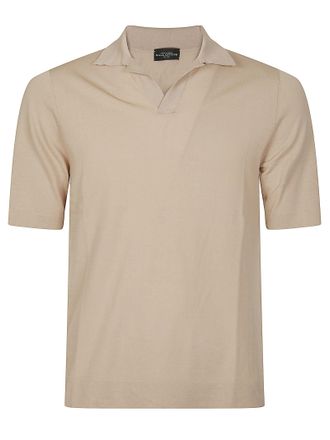 Ballantyne Plain Cotton V-Neck Polo Shirt