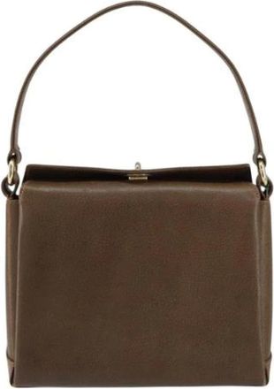 Gucci Pre-owned Handbags, female, Brown, Size: ONE SIZE Pre-owned Vintage Leather Handbag