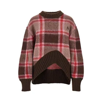 The Attico Knitted sweater with logo embroidery Woman 38