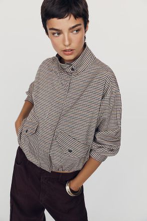 Dolan Funnel Neck Bubble Hem Jacket