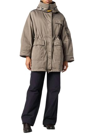 Parajumpers Nettie Parka Jacket In Olive Grey
