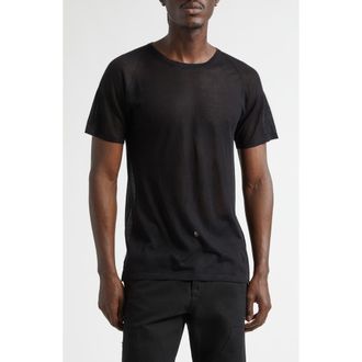 Frenckenberger Raglan Sleeve T-Shirt in Black at Nordstrom, Size X-Large