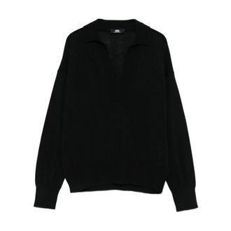 Alpha Studio Mujer, Jerseys, Negro, Talla: M