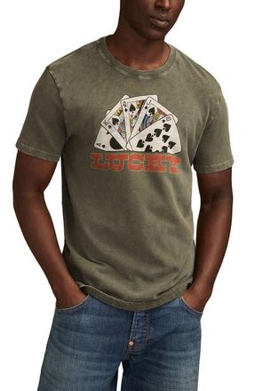 Lucky Brand Lucky Poker Room Graphic T-Shirt in Beetle at Nordstrom, Size Large
