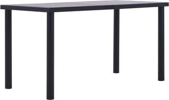 vidaXL Mesa De Comedor De Mdf Negro Y Gris Hormig&oacute;n 140x70x75 Cm Vidaxl