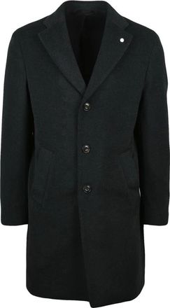 Luigi Bianchi Mantova Jassen, Heren, Zwart, XL, Wol, Cappotto