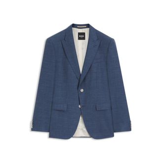 BOSS ONE Slim-fit jacket in virgin wool, silk and linen
