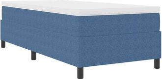 vidaXL Cama Tipo Box Spring Azul, Blanco 203 X 80 X 60 Cm Vidaxl