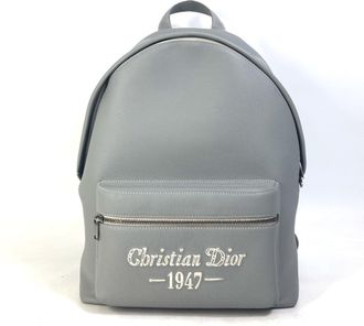 Dior Gray Leather Backpack (Pre-Owned)
