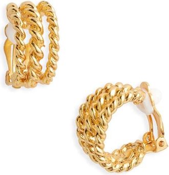 Karine Sultan Twisted Rope Hoop Earrings in Gold at Nordstrom