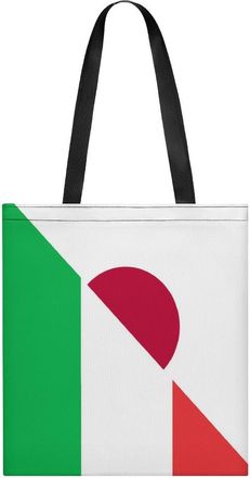 Generic Italy And Japan Flag Womens Tote Casual Shopping Bag Lightweight Shoulder Bags Hobos Handbag for Work Travel Daily 35x40cm