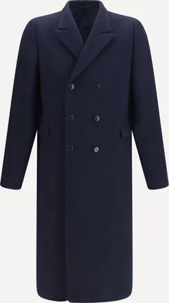 Prada Double-breasted Shetland wool Coat Male 50
