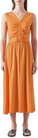 L.k. Bennett Claud Jersey Midi Dress in Burnt Orange at Nordstrom Rack, Size 8 Us / 12 Uk