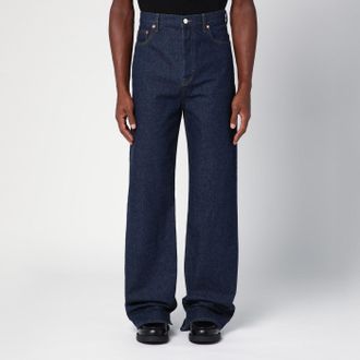 Gucci Dark blue wide denim jeans