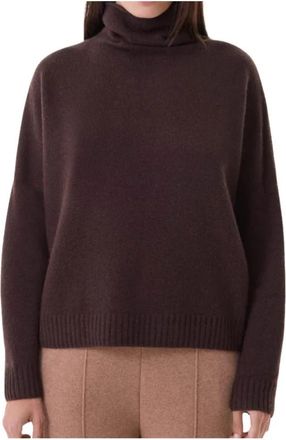 Kujten Stijlvolle Sweaters Collectie - Dames - Coltruien - Bruin - M/L - Truien & Vesten