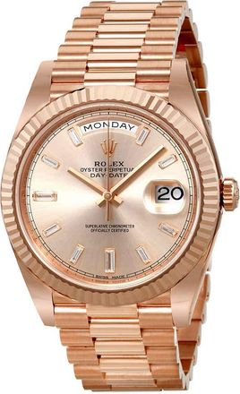Rolex President Day Date Rose Dial Mens Watch 228235SNDP