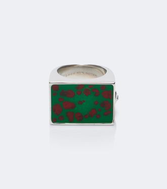 Dries Van Noten Anillo de sello de esmalte