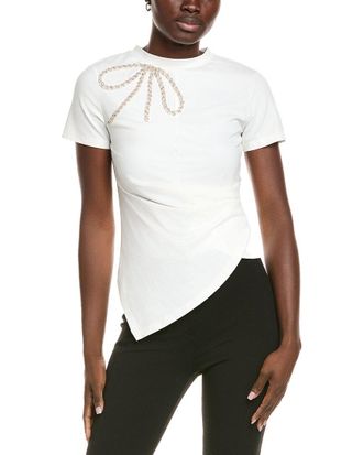 Gracia Embellished Drape T-Shirt